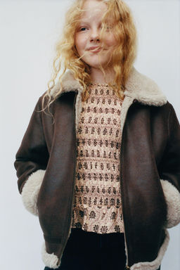 PRINTED ELASTICATED TOP - Zara фото 5