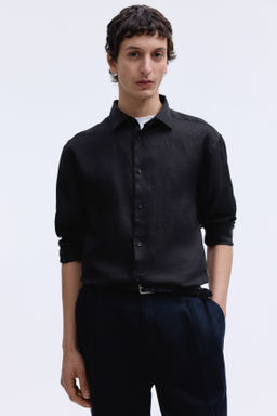 Camisa de lino Slim Fit - H&m фото 9