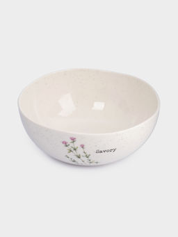 Салатник, 22х9 см, 2 л, фарфор N, белый, в крапинку, Чабер, Herbarium new - Anna lafarg фото 3