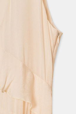 VESTIDO MIDI VOLANTES / Crema - Zara фото 10