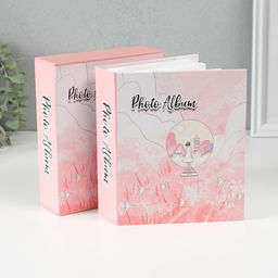 Фотоальбом на 40 фото 10×15 см «Девочка в розовом поле», в коробке, 17×14×4.5 см