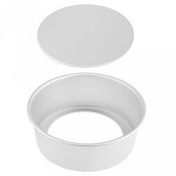 Форма для выпечки алюминиевая "Мастер" д21см, h8см, s1мм, съемное дно д19см, загнутый край (Китай)