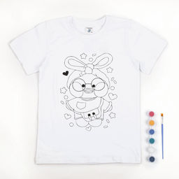 Набор для творчества Футболка-раскраска, Уточка, размер 110 -116 см - Школа талантов фото 2