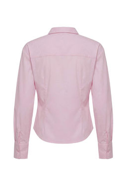 Trendyolmilla Wardrobe Essentials  Pembe Cep Detayl? Vucuda Oturan Dokuma Gomlek | TWOSS26GO00019