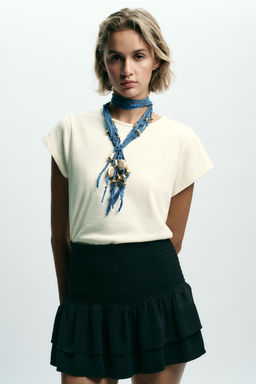 WIDE-WAIST BERMUDA SHORTS WITH RUFFLES - Zara фото 11