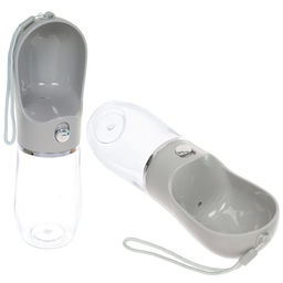 Поилка портативная прогулочная с кнопкой "ЛЮБИМЫЙ БРО", цвет серый, 380мл (коробка)