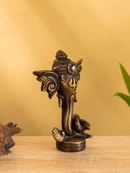 Сувенир «Голова слона», 7×3.5×11.5 см, латунь