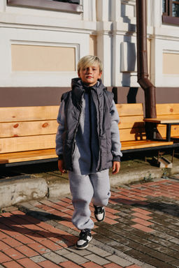 Бомбер утепленный, меланж - Inzibe фото 33