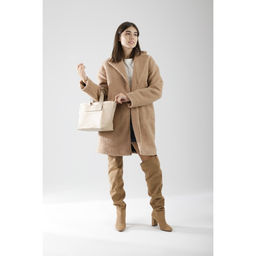 Сумка-тоут на молнии, длинный ремень, цвет бежевый - Simaland фото 4