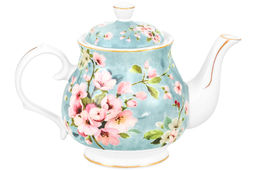 Чайник 380 мл 17*10*12 см Яблоневый цвет на голубом NEW BONE CHINA - Elan gallery фото 4
