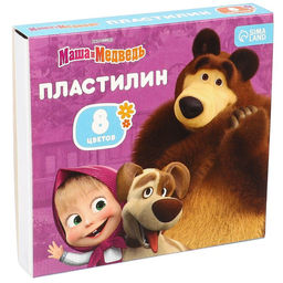 Пластилин 8 цветов 120 г Маша и Медведь