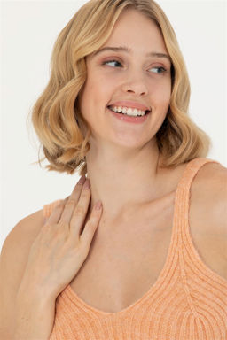 U. S. Polo Assn Женский пудровый свитер с v-образным вырезом - U.s. polo assn фото 2