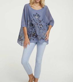 Туника, синяя - Linea tesini фото 3