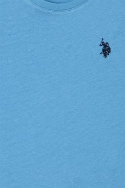 Детская бирюзовая футболка с круглым вырезом Неожиданная скидка в корзине - U.s. polo assn фото 3