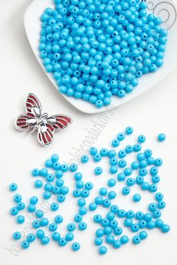 Бусинки пластиковые 6 мм*500 гр (SF-2507) голубой №29