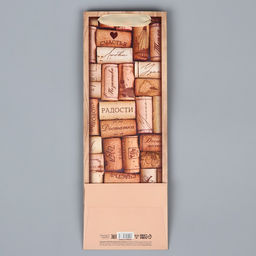 Пакет подарочный под бутылку, упаковка, «Пожелания», 36×13×10 см