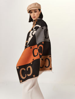 в составе ШЕРСТЬ  и КАШЕМИР Большой, мягкий, теплый  двусторонний палантин - Tantino фото 3