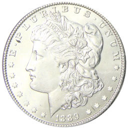 Монета 1 доллар 1889 года США Доллар Моргана