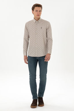 Erkek A__k Haki Uzun Kollu G_mlek - U.s. polo assn фото 4