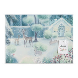 Салфетка новогодняя на стол Доляна Новогодний лес, 40х29см  фото 4
