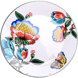 30803 Блюдо круглое 20,5см Летний букет доломит LR (х48)