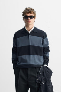 STRIPED KNIT POLO SHIRT - Zara фото 10