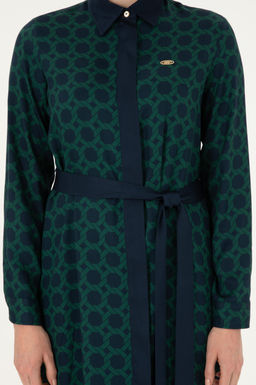 Женское тканое платье цвета индиго Неожиданная скидка в корзине - U.s. polo assn фото 5