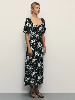 Платье миди с цветочным принтом / Zarina фото 3