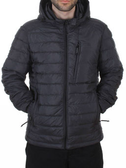 88045 DK. GRAY Куртка мужская демисезонная (100 гр. холлофайбер)