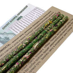 Свеча воск Цветы ПРИТЯЖЕНИЕ ДЕНЕГ - НОВЫЕ ВОЗМОЖНОСТИ Календула, Роза, Золотая розга уп 3шт 18см - Miro фото 3