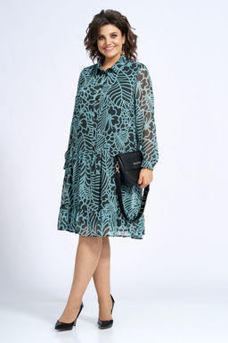 Платье ALANI 2146 бирюза с черным - Alani collection фото 5