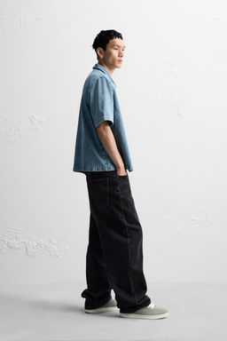 ZIPPED DENIM SHIRT - Zara фото 4