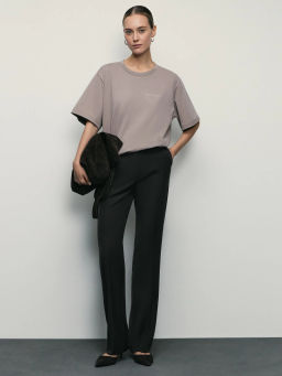 Футболка свободного кроя с принтом / Zarina фото 3