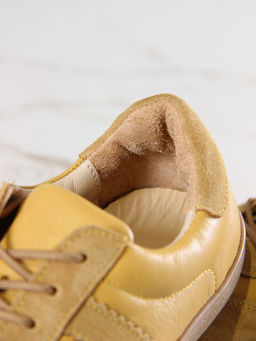 Босоногие кеды 184.natabr.Светло-желтая замша+кэмл