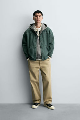 WASHED STRUCTURED OVERSHIRT