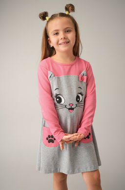 Хлопковое платье для девочки Happyfox