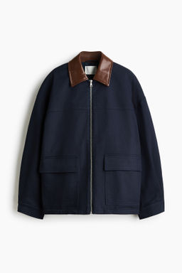 Chaqueta oversize de sarga