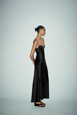 LONG SATIN DRESS - Zara фото 10