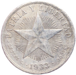 1 песо 1933 года Куба