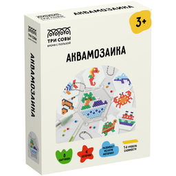 Набор для творчества "Аквамозаика. Морские истории" 8 картинок (AQB_54291, "ТРИ СОВЫ") в коробке