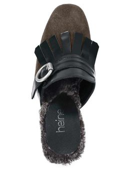 Шлепки, серо-черные - Heine фото 4