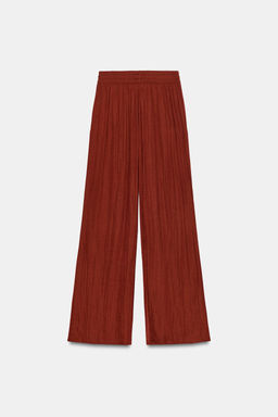 PANTAL?N FLUIDO ANCHO / Terracota - Zara фото 7