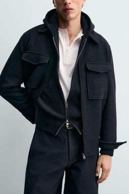 REGULAR FIT WOOL OVERSHIRT
