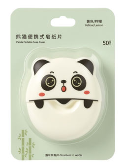 Цена за 2 шт. Дорожное мыло "Панда", 50 листов