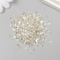 Цена за 2 шт. Декор "Стеклянная серебрянная крошка" 20 гр