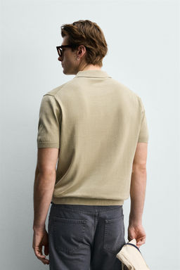 POLO PUNTO ESTRUCTURA LAVADA / Khaki - Zara фото 3