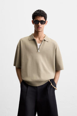 RELAXED FIT KNIT POLO SHIRT - Zara фото 2