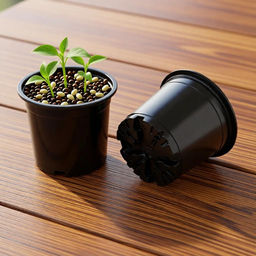 Горшок объем 0,3л, d9см, h70мм, формованный (FC-0.3)