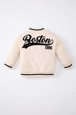 Кардиган-бомбер с воротником-стойкой для маленьких девочек - Defacto фото 4