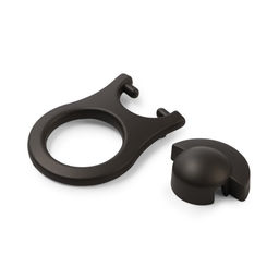 Цена за 3 шт. Ручка-кнопка CAPPIO OPENER, алюминий, цвет графит